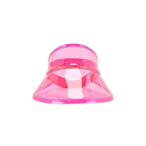 Eugenia Kim Micky Visor in Neon Pink One Size New Womens Plastic PVC Hat Sun main image 9